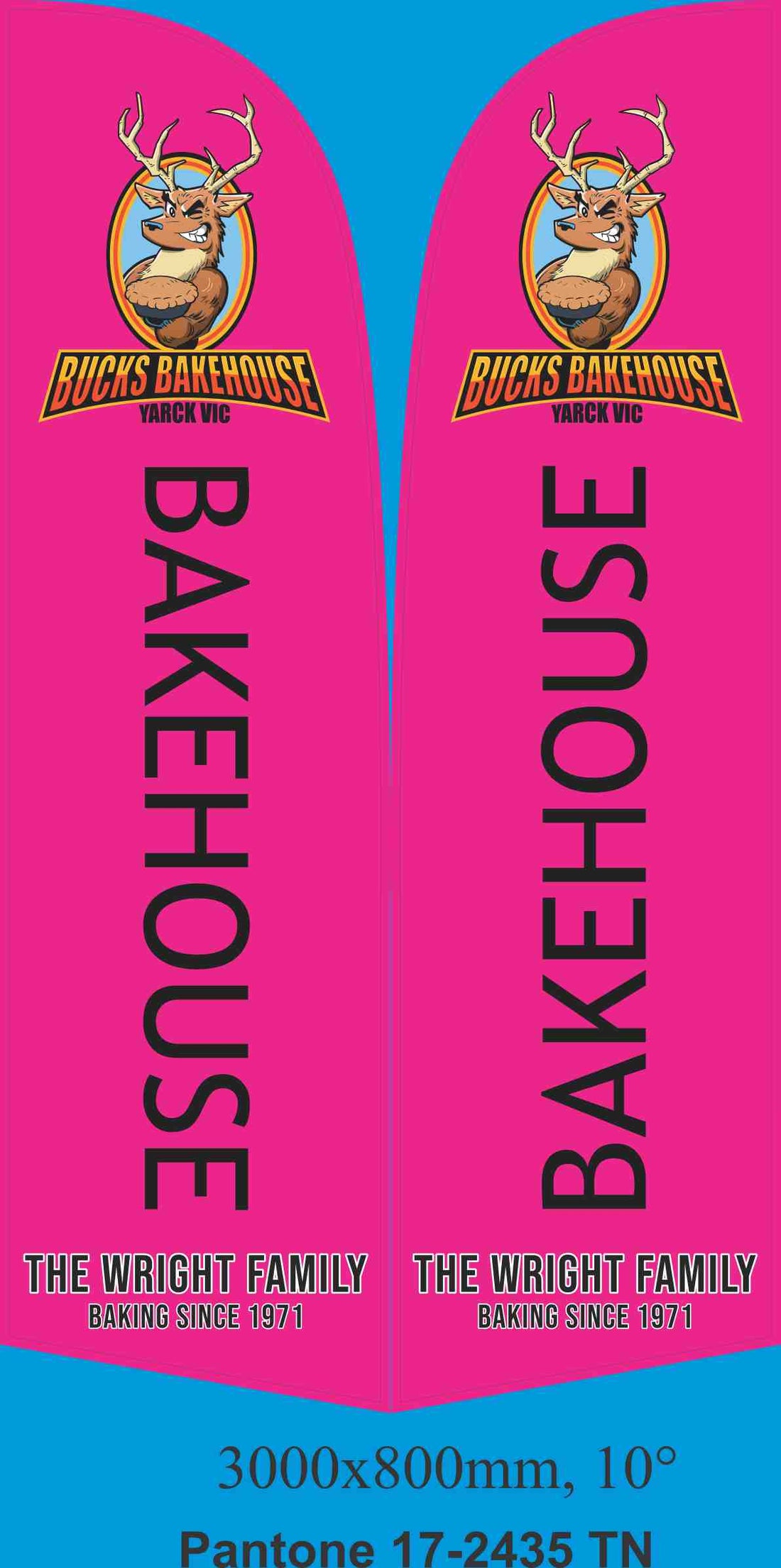 Teardrop banners and custom flags promoting Easter events and brunch specials in Sydney and Melbourne