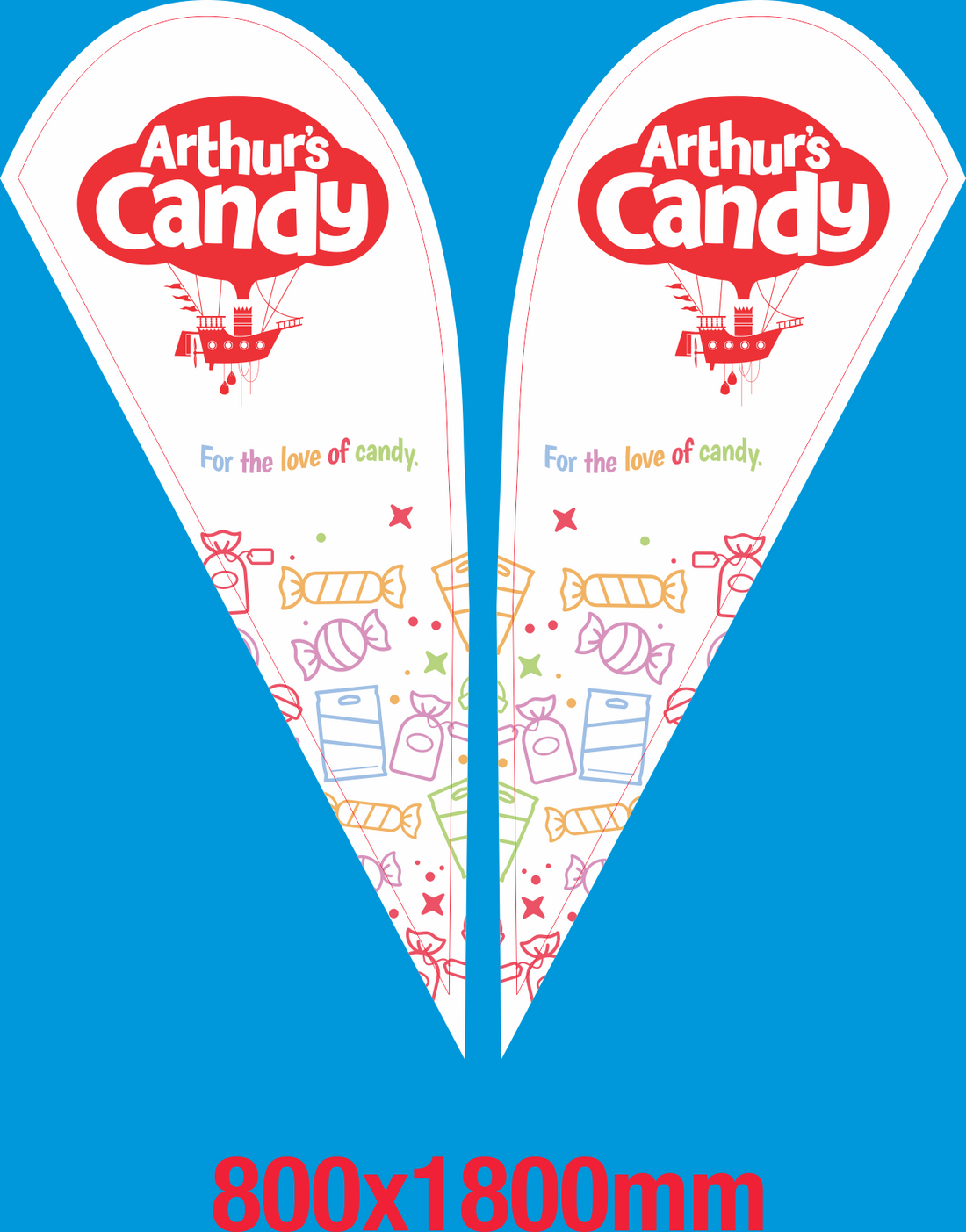 Feather banner flags advertising donuts at Sydney Bastille Festival 2025