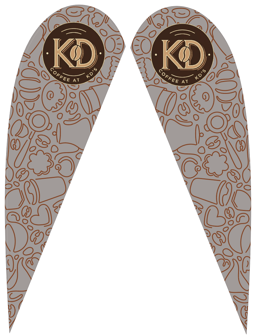 Custom flag banner for food truck at Melbourne market