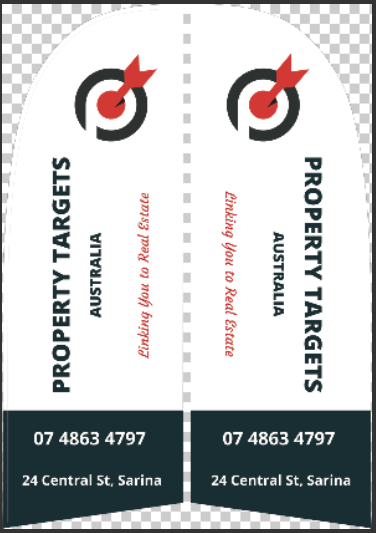 feather banner used by property manager in Australia