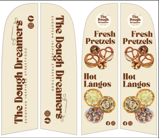 Feather banner for Melbourne coffee shop street advertising