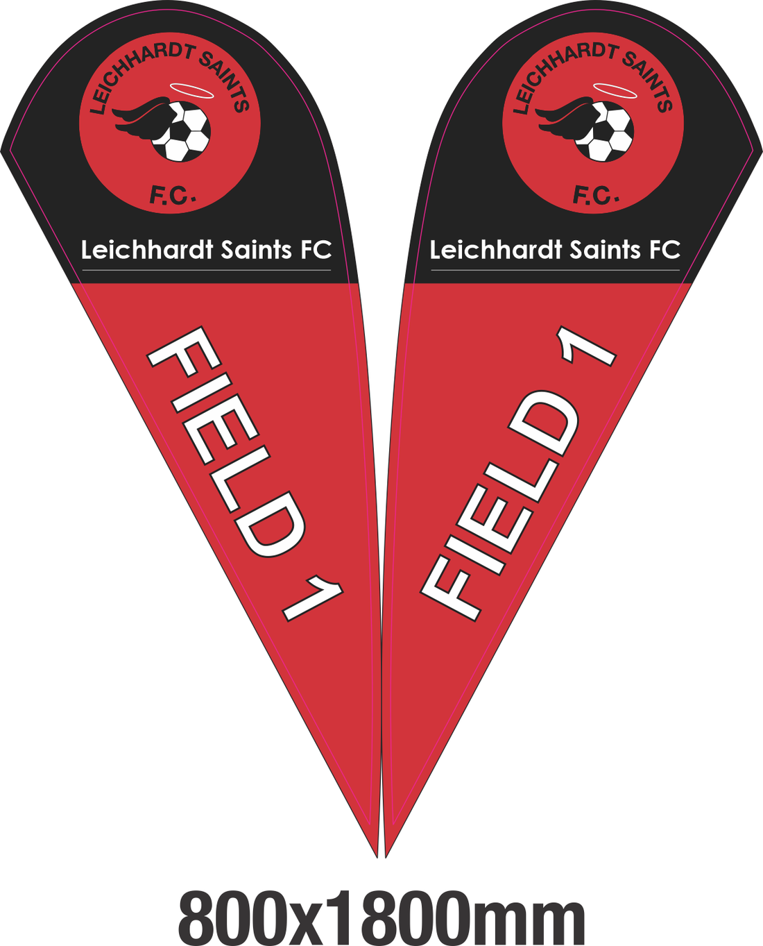 custom flags Melbourne university expo feather banners