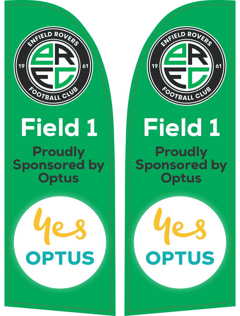 Custom feather banners for sports field branding and visibility at athletic club events in Australia