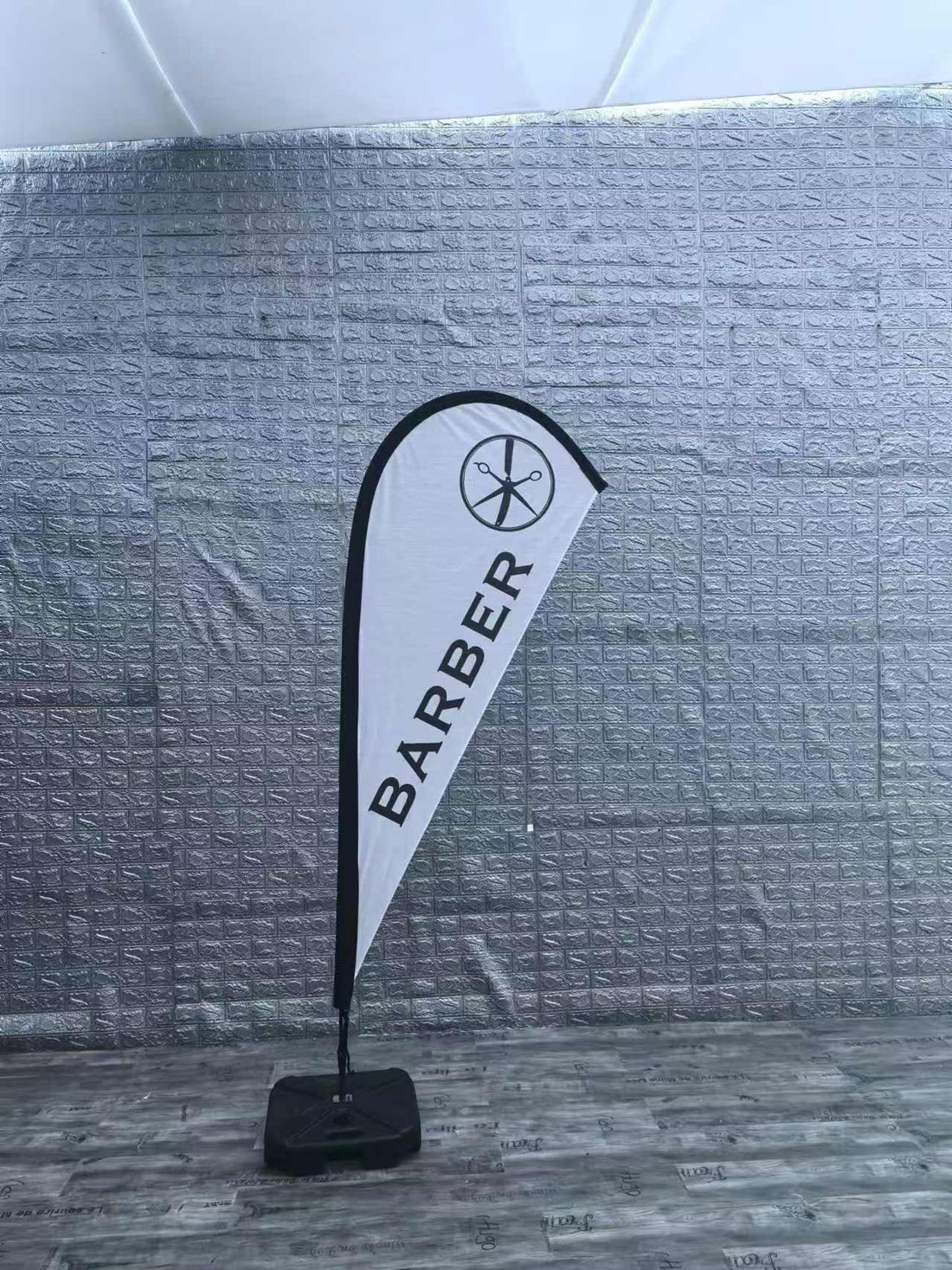 How Teardrop Banners Can Help Barber Shops and Hair Salons: Rolling Stock Barbershop