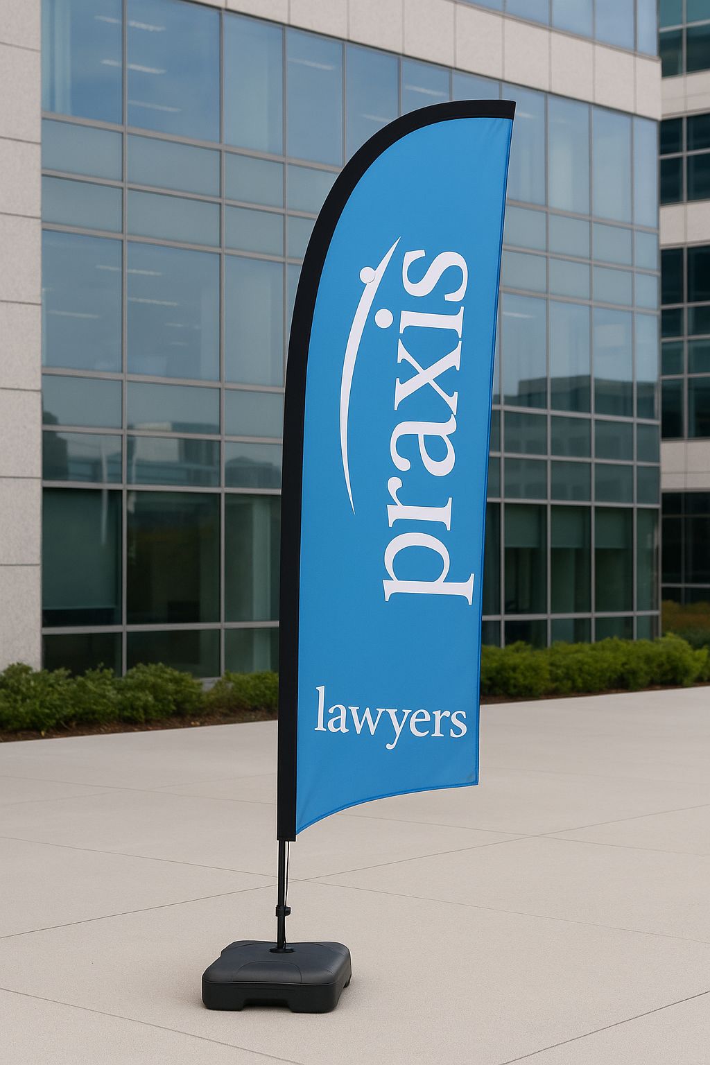 teardrop banner Sydney law firm branding custom flag