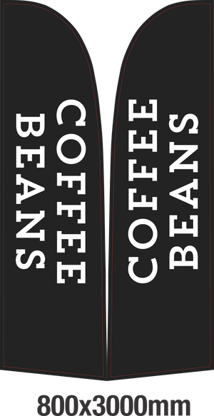 Teardrop banners and custom flags for cafes and food businesses in Australia