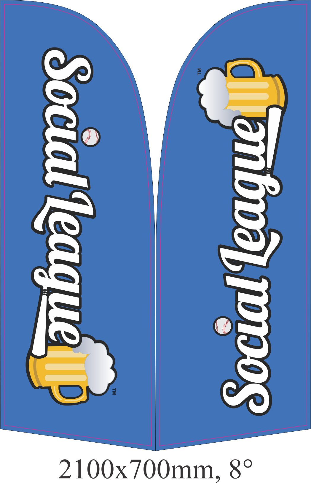 teardrop banner displaying custom design at a Melbourne football event for advertising purposes