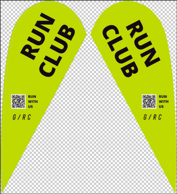 High-quality printed teardrop flags displayed at an Australian community event