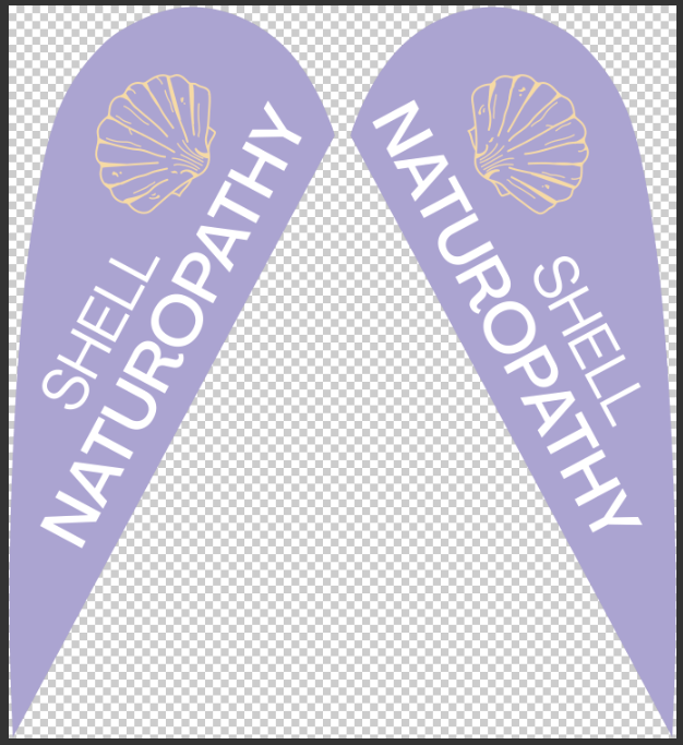 Feather flag outside a naturopathy clinic promoting services