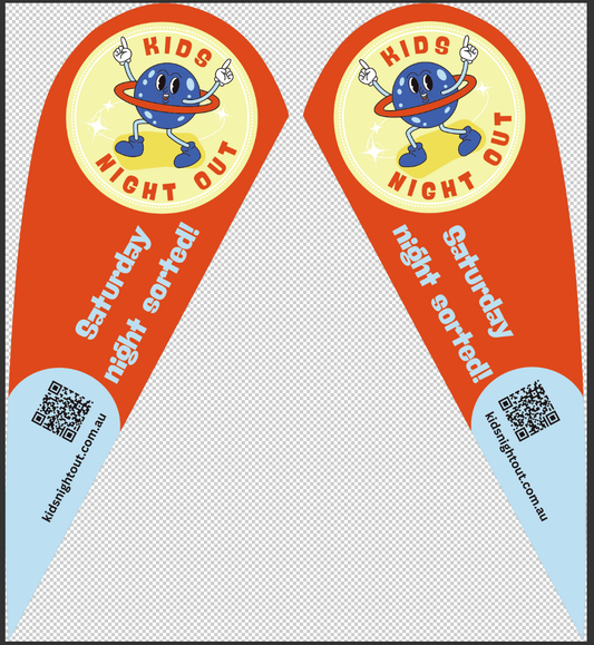 Feather banners and custom advertising flags for universities in Melbourne