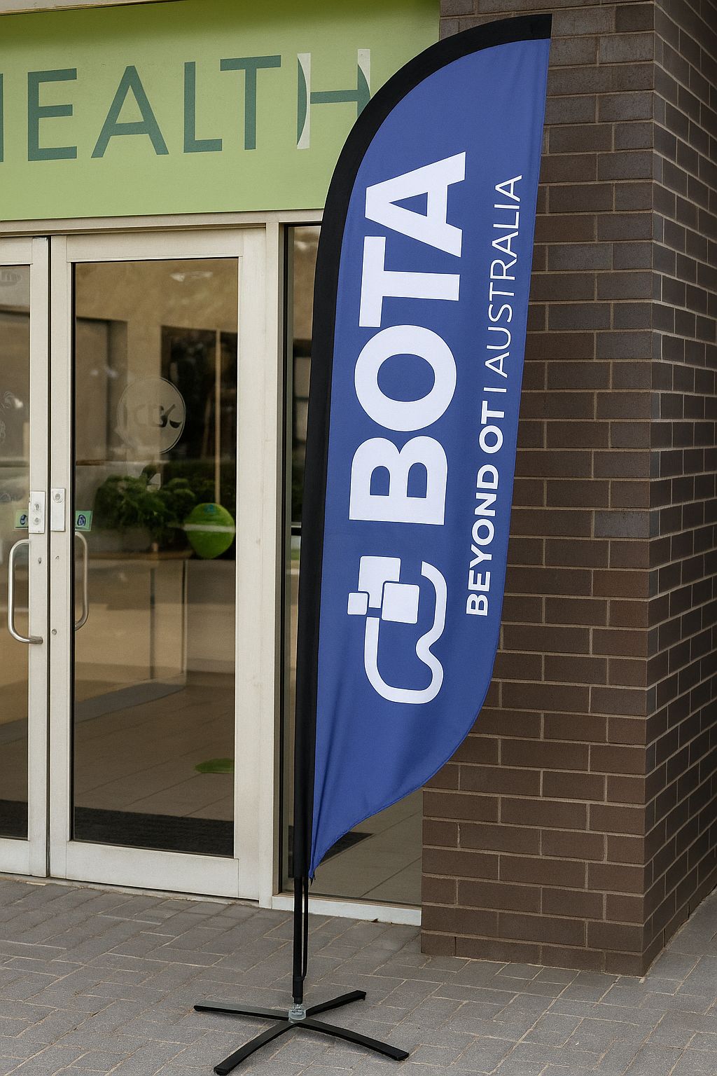 Teardrop banner for occupational therapy clinic in Sydney