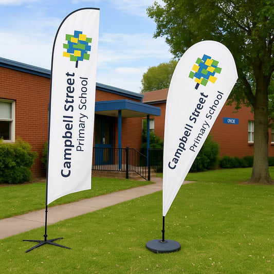 custom school banners for primary schools and childcare centres