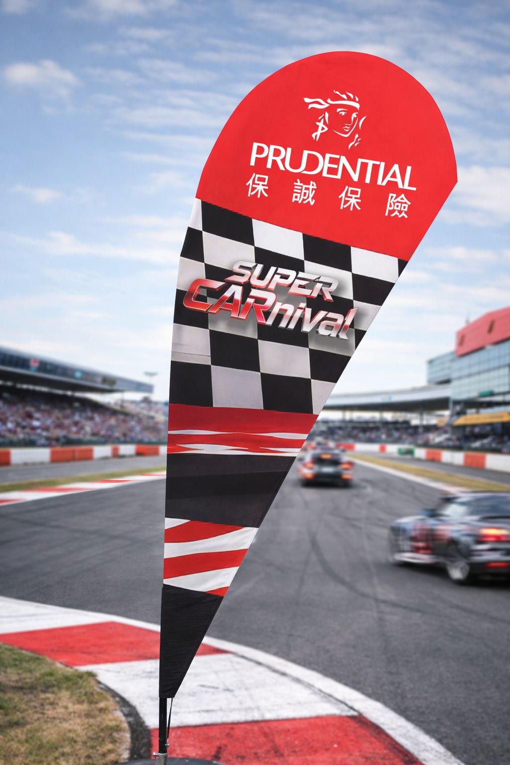 Premium teardrop banners and banner flags for race events in Sydney and Melbourne