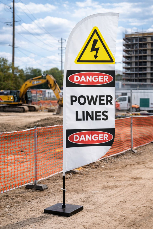 custom mesh banner on construction fence advertising and safety signage australia