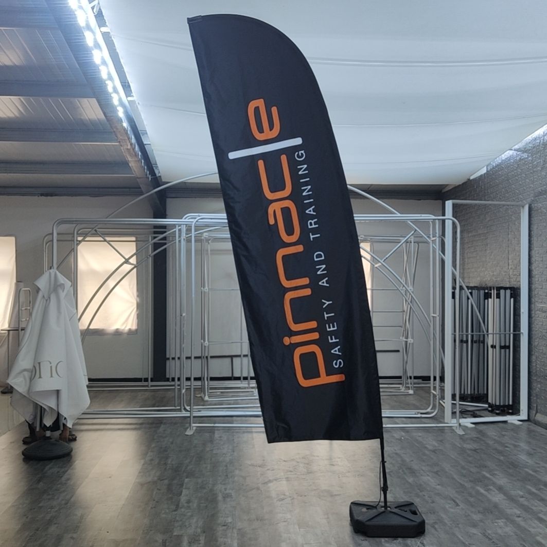 Promotion for Construction Companies and Safety Training Centers with Feather Banners