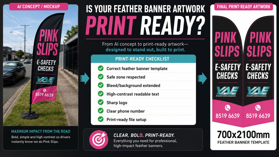 teardrop banner and feather banner artwork checklist for print ready custom flags