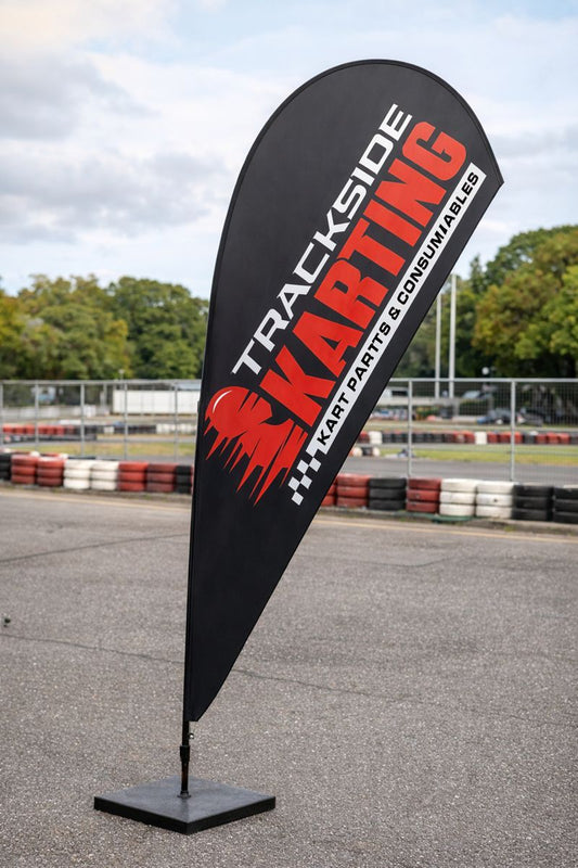 Close-up of polyknit fabric used for teardrop banners and feather flags