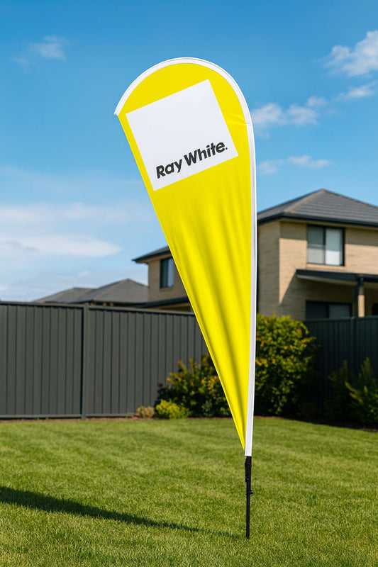 Real estate teardrop banner for Black Friday property promotions
