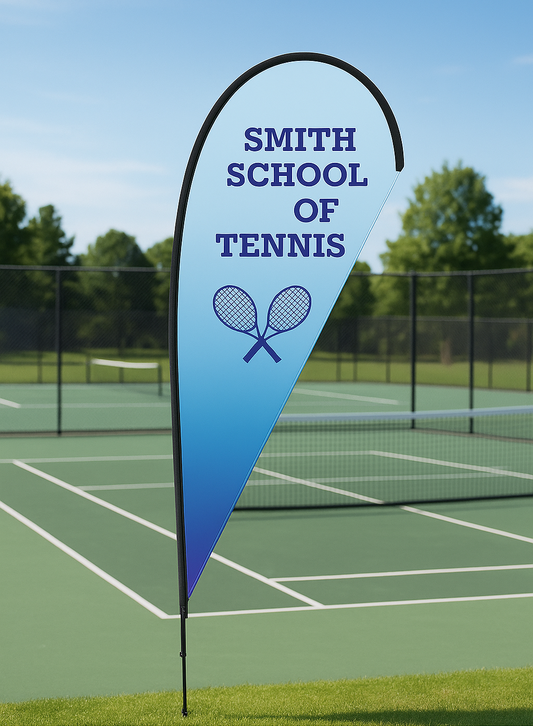 feather banners and teardrop flags for australian sports clubs