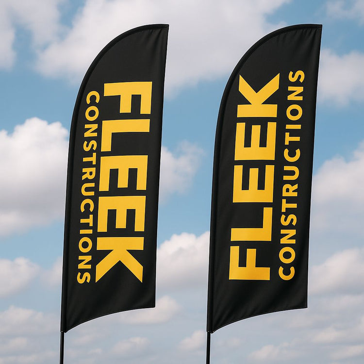 How Teardrop Banners and Custom Flags Boost Construction and Property ...