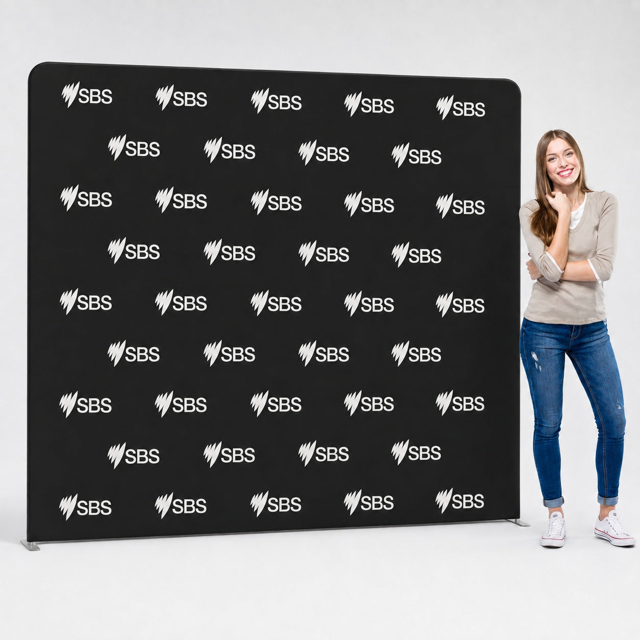 Premium Custom Printed Stretch Fabric Media Wall Backdrop