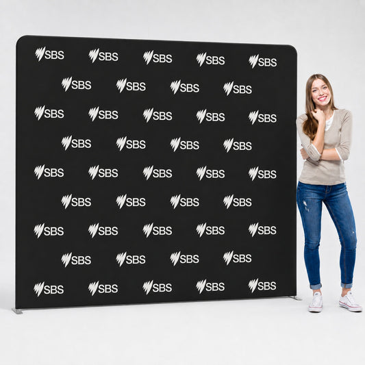 Premium Custom Printed Stretch Fabric Media Wall Backdrop