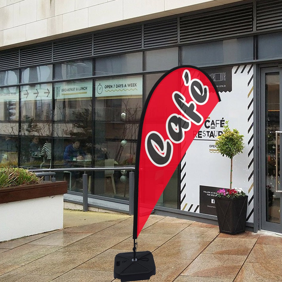 ready-made teardrop banner melbourne for cafe