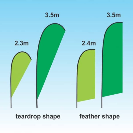 Upgrade from Small to Large Teardrop Feather Banners